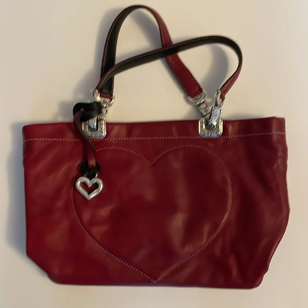 Brighton Red leather purse with heart Valentine’s Day gift handbag pocketbook - Picture 8 of 13